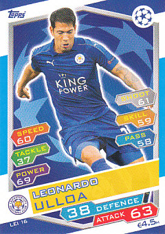 Leonardo Ulloa Leicester City 2016/17 Topps Match Attax CL #LEI16
